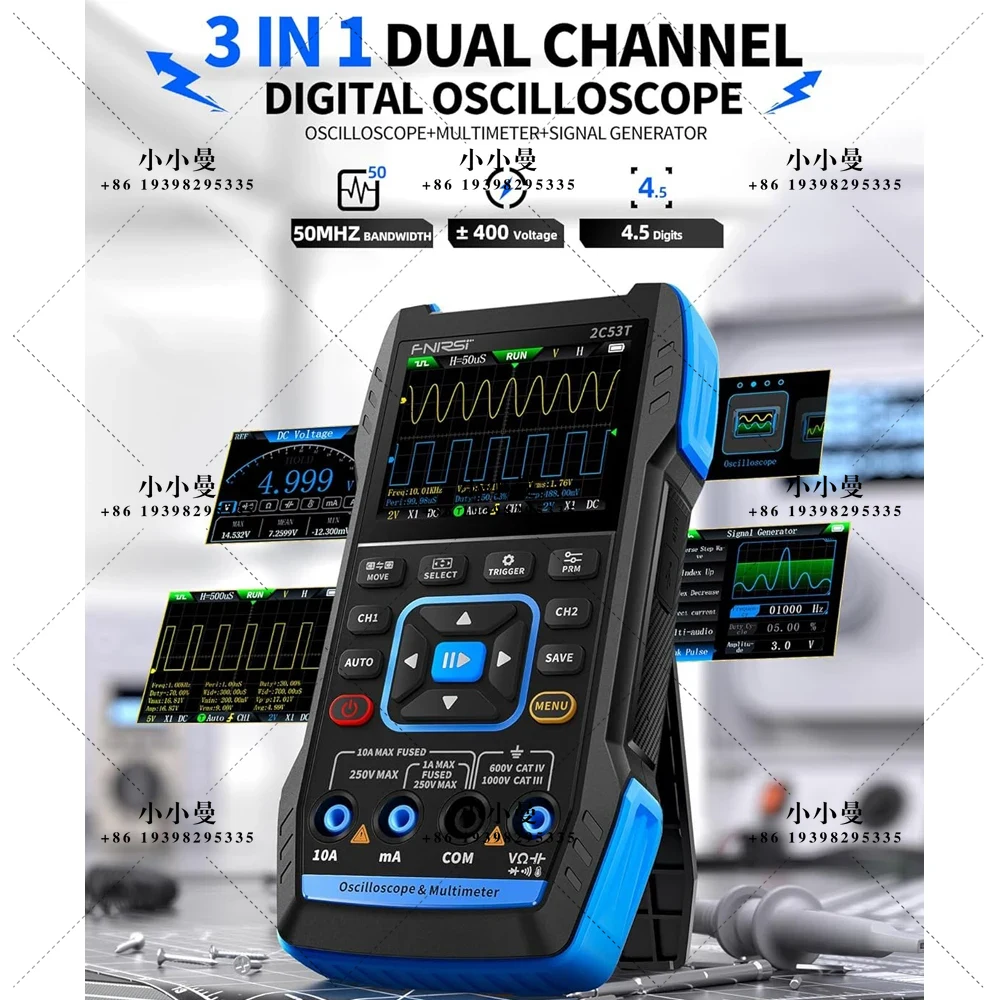 FNIRSI 2C53T Oscilloscopio Por - Fnirsi Digital Oscilloscope Handheld recensione e prezzo