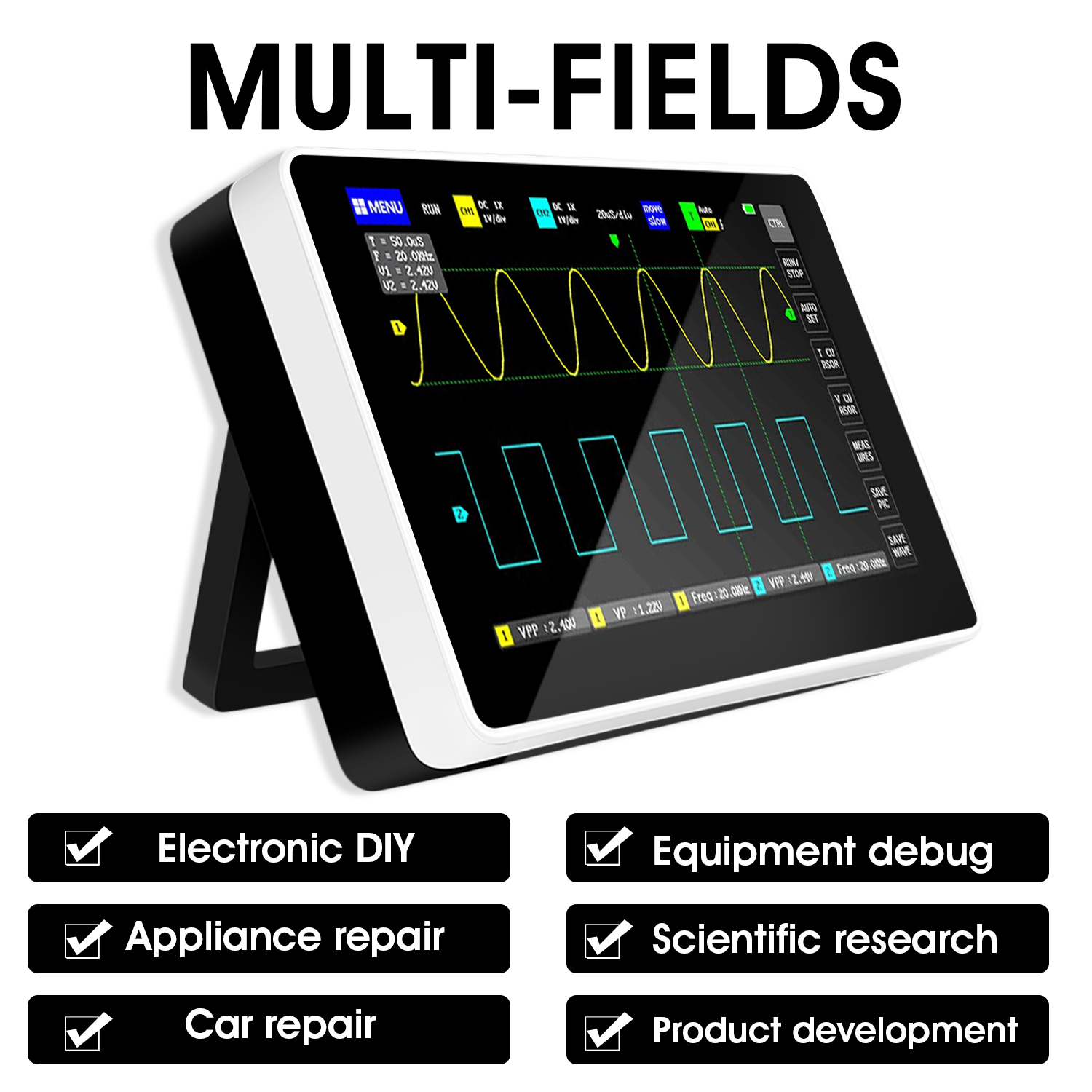 FNIRSI 1013D Plus, oscilloscop - Fnirsi Digital Oscilloscope Handheld recensione e prezzo